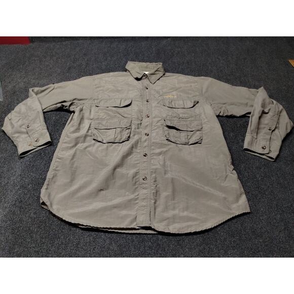Vintage‎ SafTBak Ducks Unlimited Shirt Men 2XL XXL Green Button Up Pockets - Picture 1 of 8